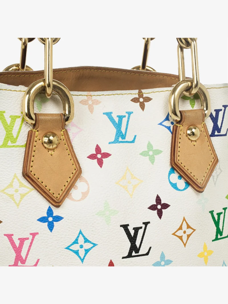 Louis Vuitton X Murakami White Monogram 2005 Vintage Audra Bag - Image 2