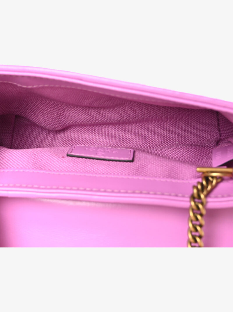 Gucci Monogram Super Mini GG Marmont Shoulder Bag Lilac Yellow - Image 5